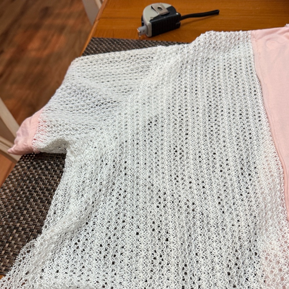 Pol Pink And White Patchwork Blouse - image 6